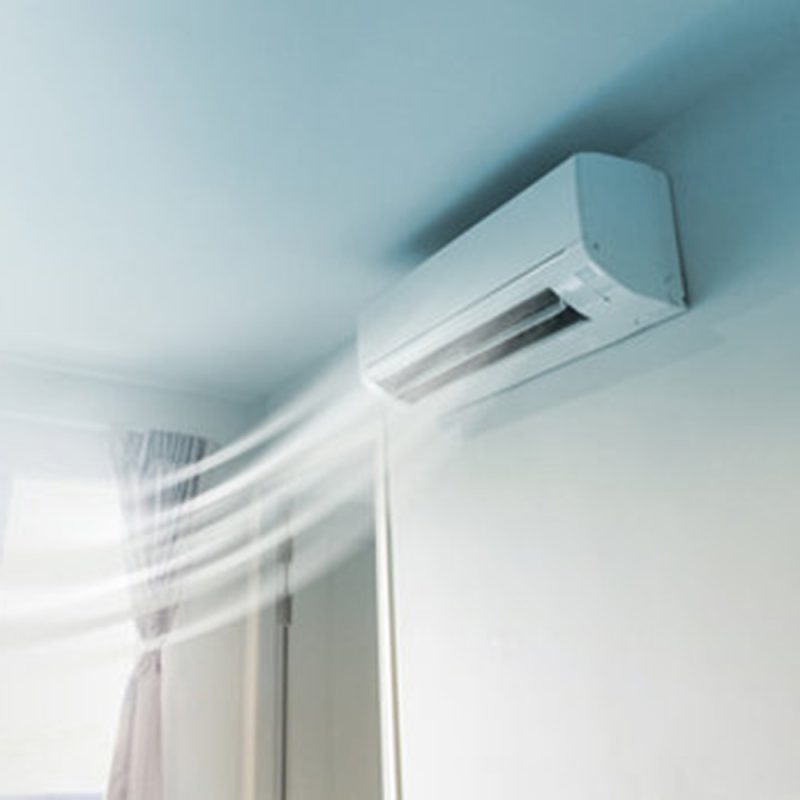 Air conditioner on wall background